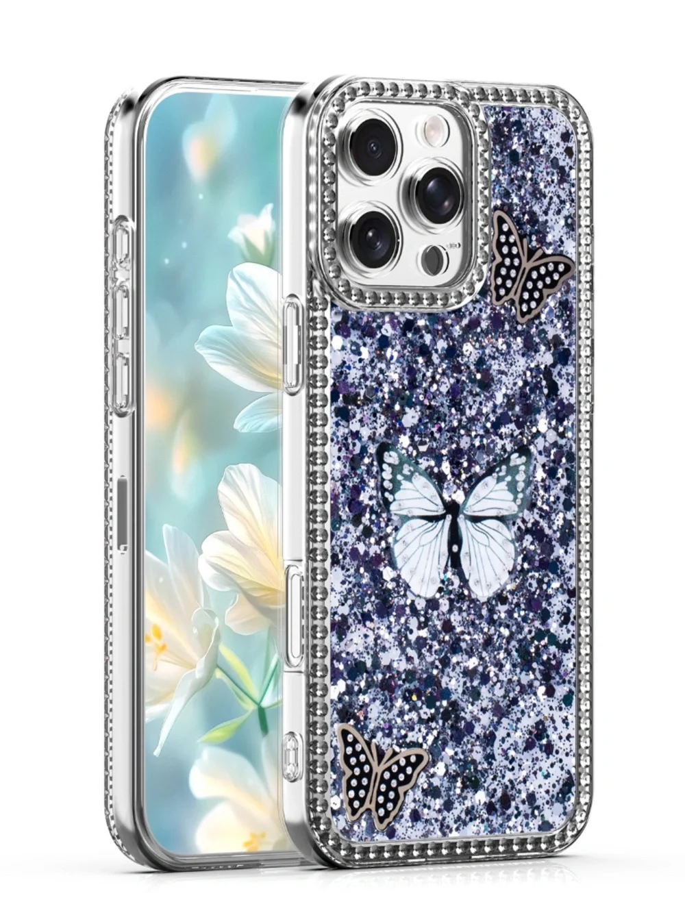 Shiny Butterfly Case for iPhone 17 Pro Max
